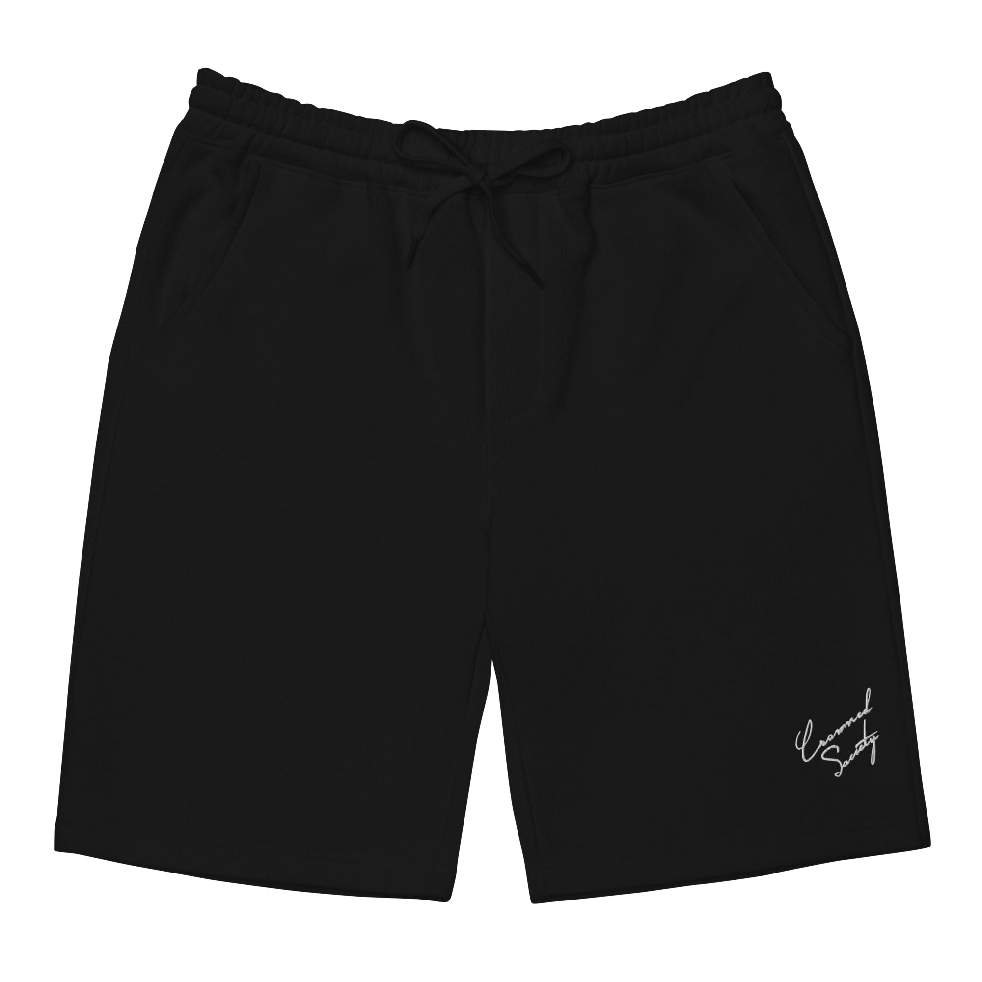 Crowned Society fleece shorts